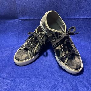 Coach black and grey women’s sneakers 7 1/2 B